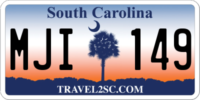 SC license plate MJI149