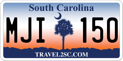 SC license plate MJI150