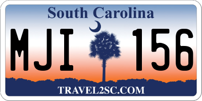 SC license plate MJI156