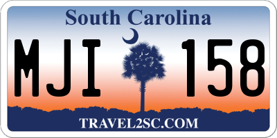 SC license plate MJI158