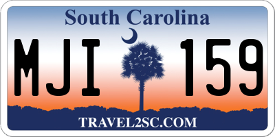 SC license plate MJI159