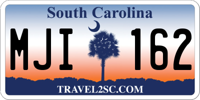 SC license plate MJI162