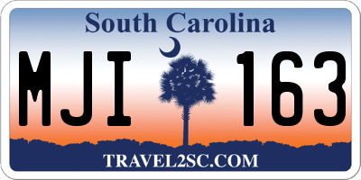 SC license plate MJI163