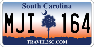 SC license plate MJI164