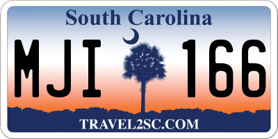 SC license plate MJI166
