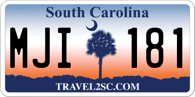 SC license plate MJI181
