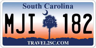 SC license plate MJI182