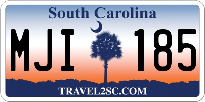 SC license plate MJI185