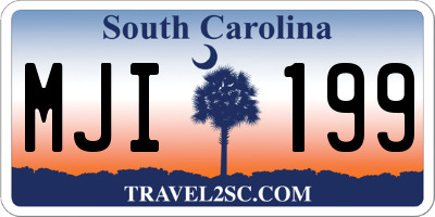 SC license plate MJI199