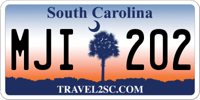 SC license plate MJI202