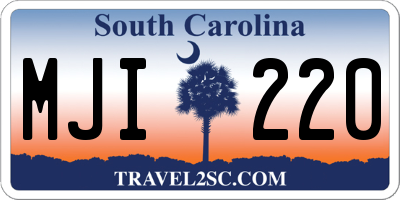 SC license plate MJI220