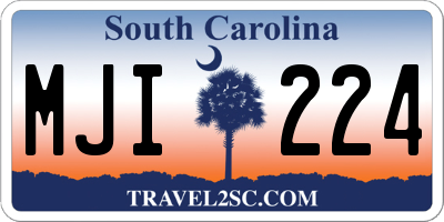 SC license plate MJI224