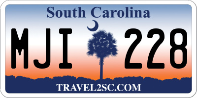 SC license plate MJI228
