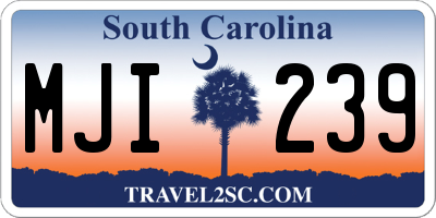 SC license plate MJI239