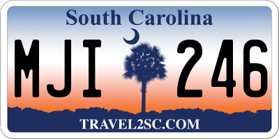 SC license plate MJI246