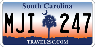 SC license plate MJI247