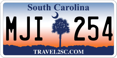 SC license plate MJI254