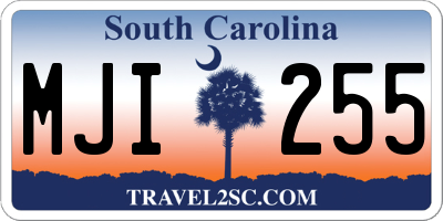 SC license plate MJI255