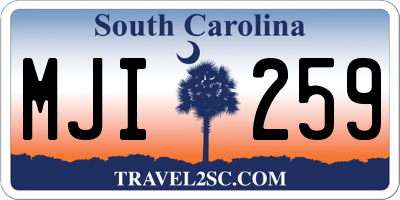 SC license plate MJI259
