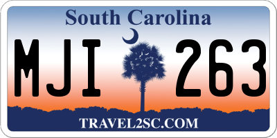 SC license plate MJI263