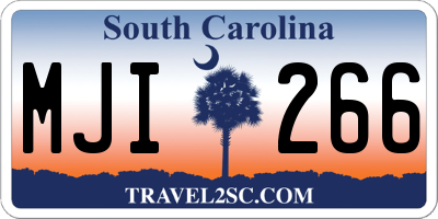 SC license plate MJI266