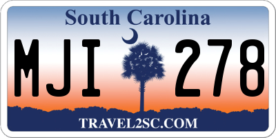 SC license plate MJI278