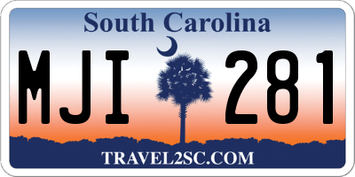 SC license plate MJI281