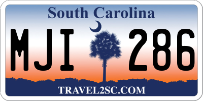 SC license plate MJI286