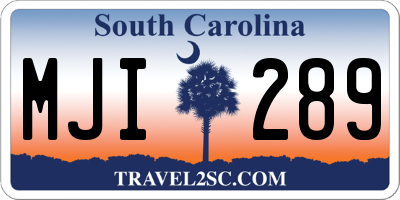 SC license plate MJI289