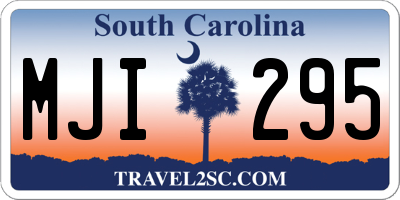 SC license plate MJI295
