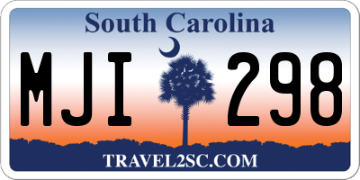 SC license plate MJI298