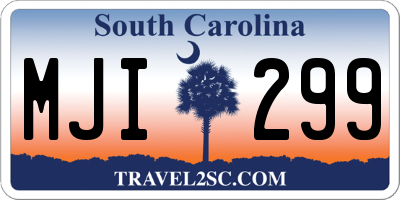 SC license plate MJI299