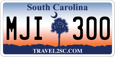 SC license plate MJI300