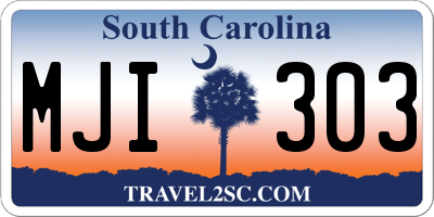 SC license plate MJI303