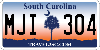 SC license plate MJI304