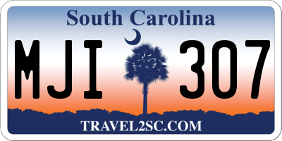 SC license plate MJI307