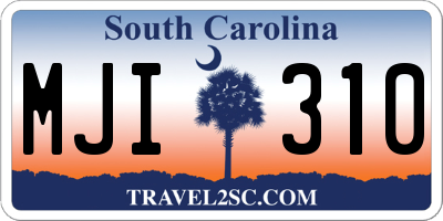 SC license plate MJI310