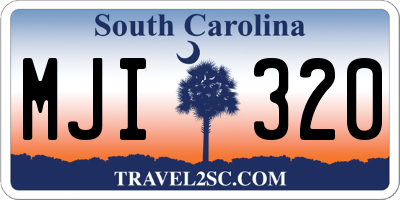 SC license plate MJI320