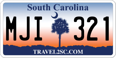 SC license plate MJI321