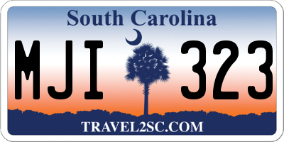 SC license plate MJI323