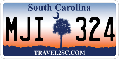 SC license plate MJI324