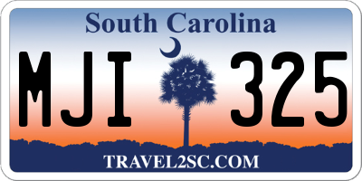SC license plate MJI325