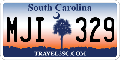 SC license plate MJI329