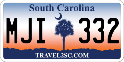 SC license plate MJI332