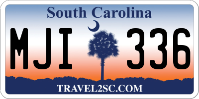 SC license plate MJI336