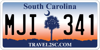 SC license plate MJI341