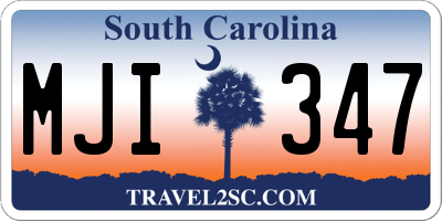SC license plate MJI347