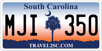 SC license plate MJI350