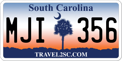 SC license plate MJI356