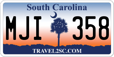 SC license plate MJI358